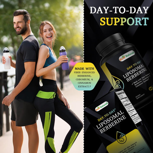 Close-up of Liposomal Berberine capsules bottle label