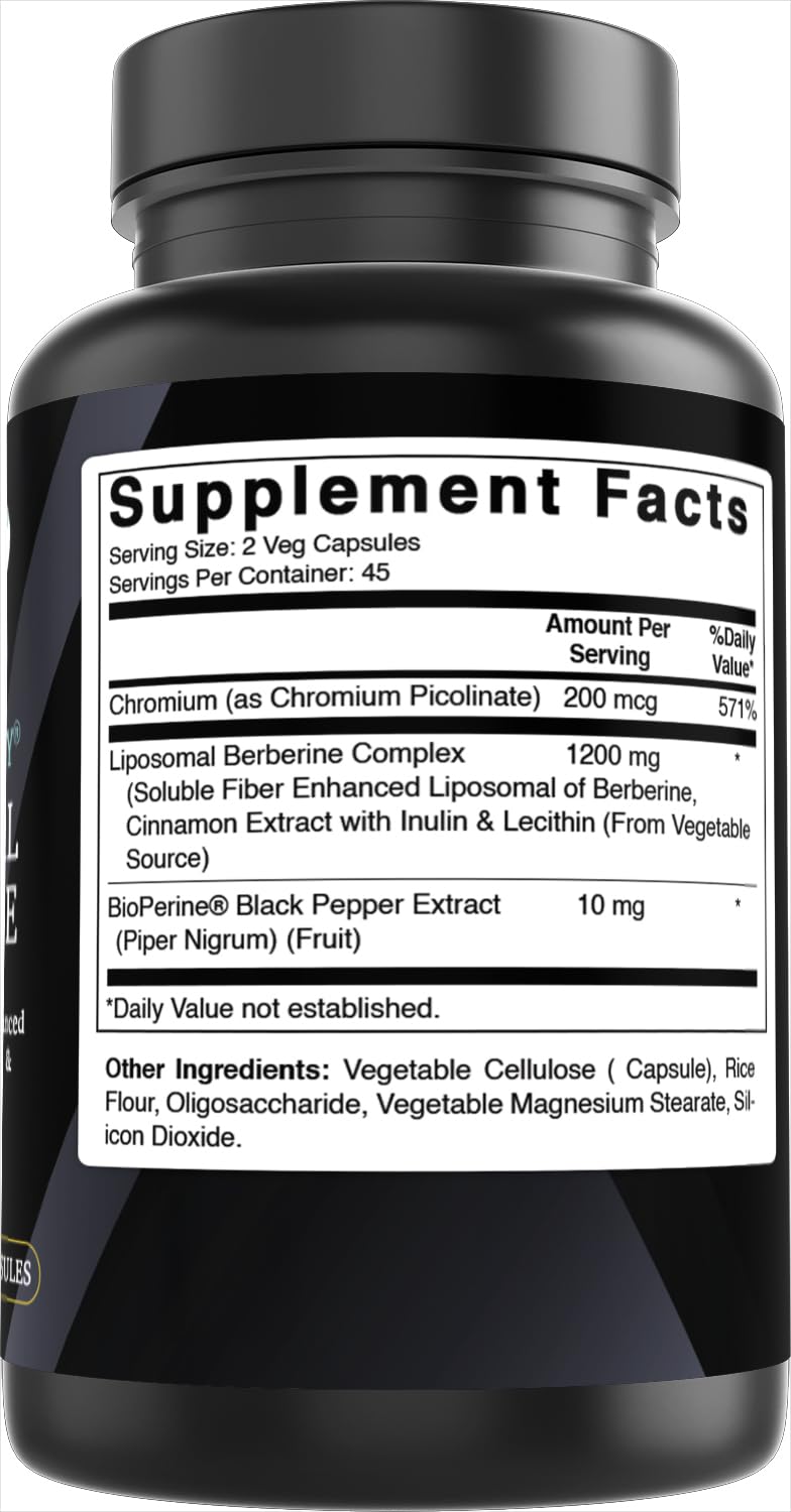 Front of Best Naturals Liposomal Berberine packaging with Bioperine
