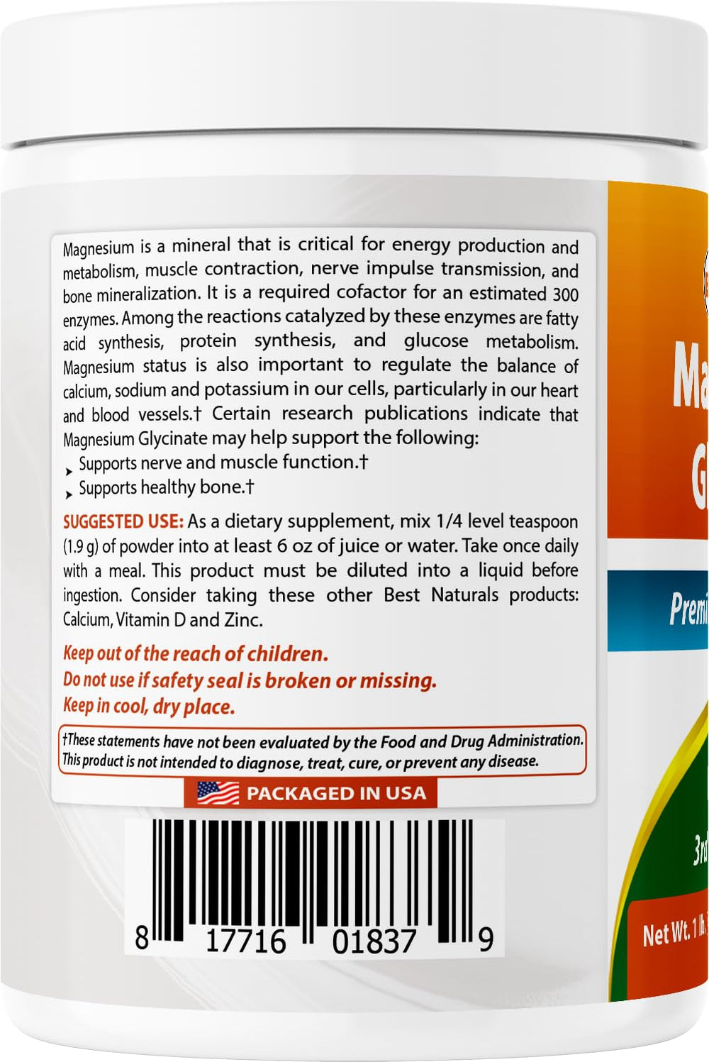 FDA registered facility statement on product packaging