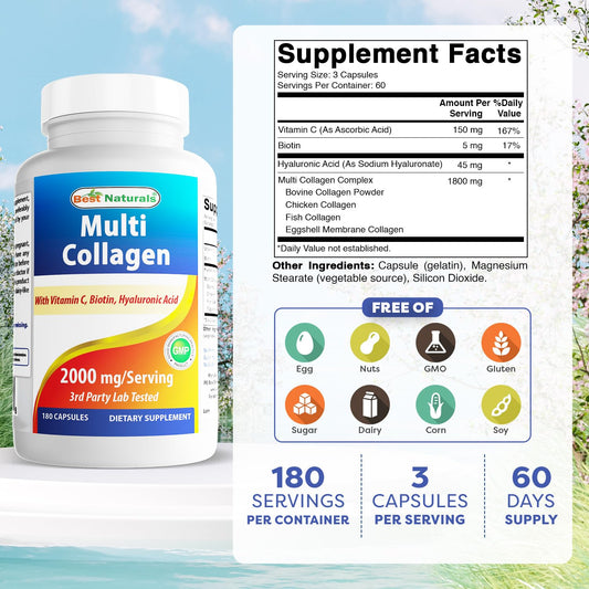Close-up of hydrolyzed collagen capsules