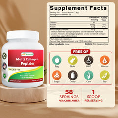 Best Naturals multi collagen peptides powder 1 lb container