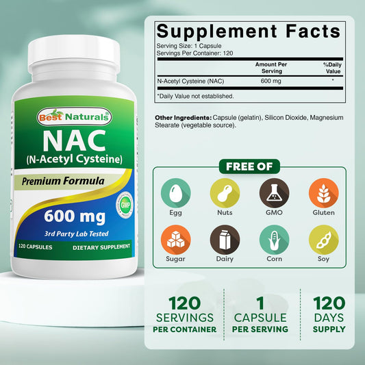 N-Acetyl Cysteine 600 mg capsule close-up