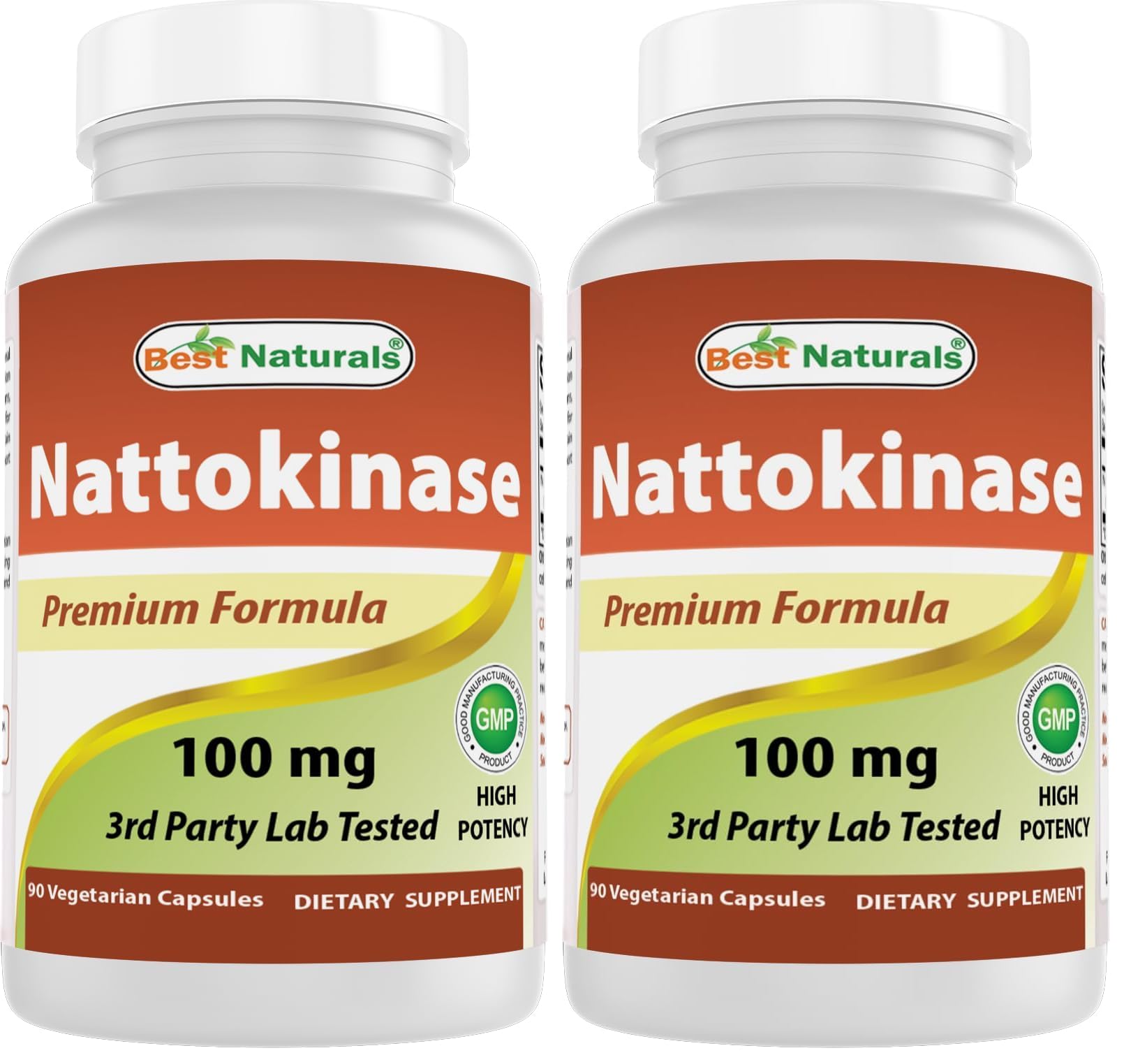 Pack 2 front view of Best Naturals Nattokinase packaging
