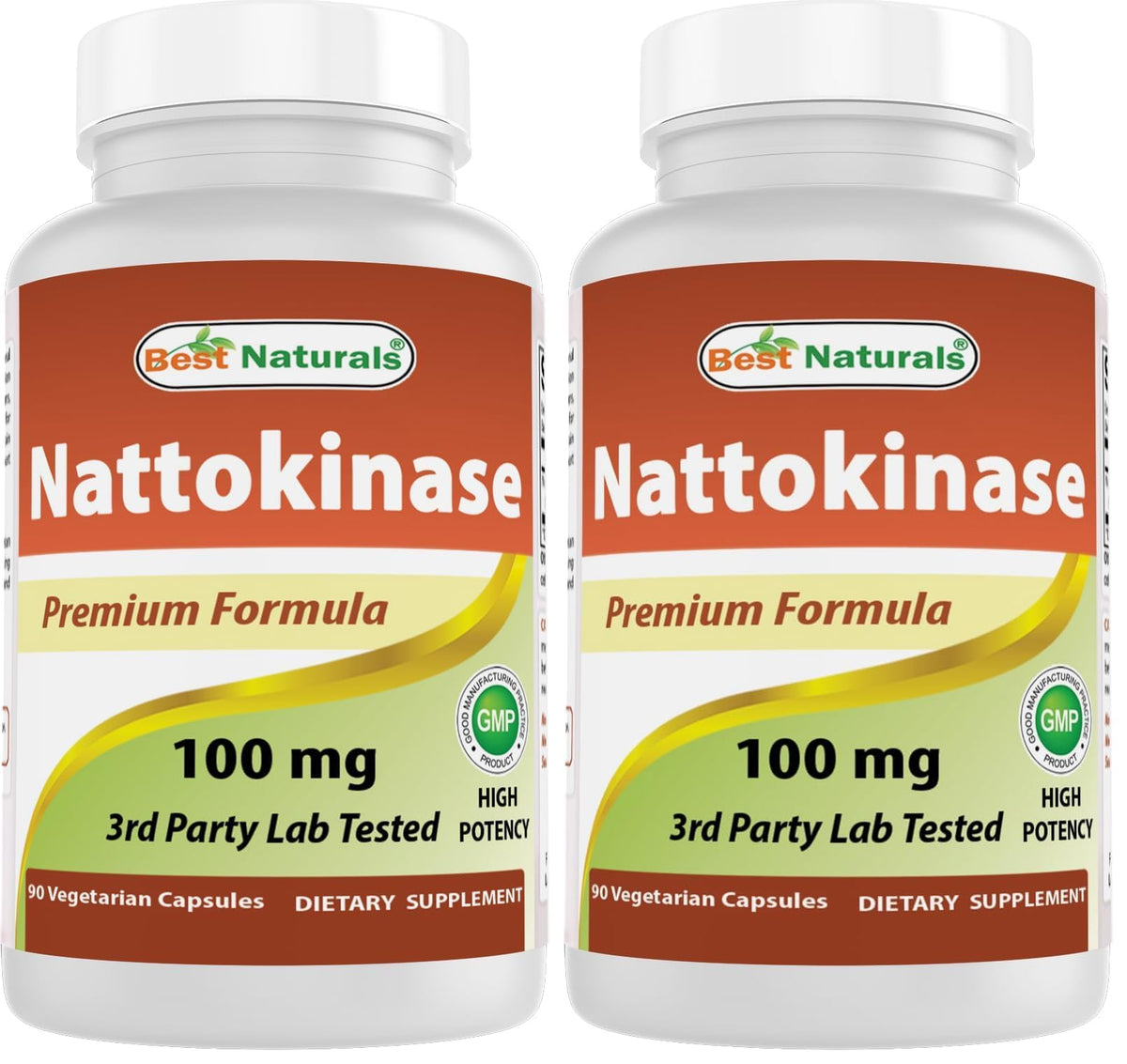 Pack 2 front view of Best Naturals Nattokinase packaging
