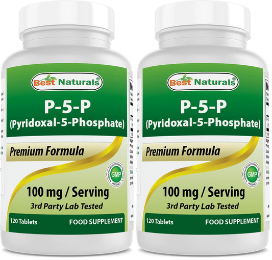 Front view of Best Naturals P5P Vitamin B6 100 mg pack 2