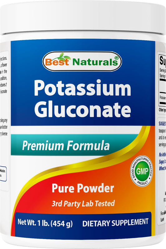 Best Naturals potassium gluconate 1lb powder bottle