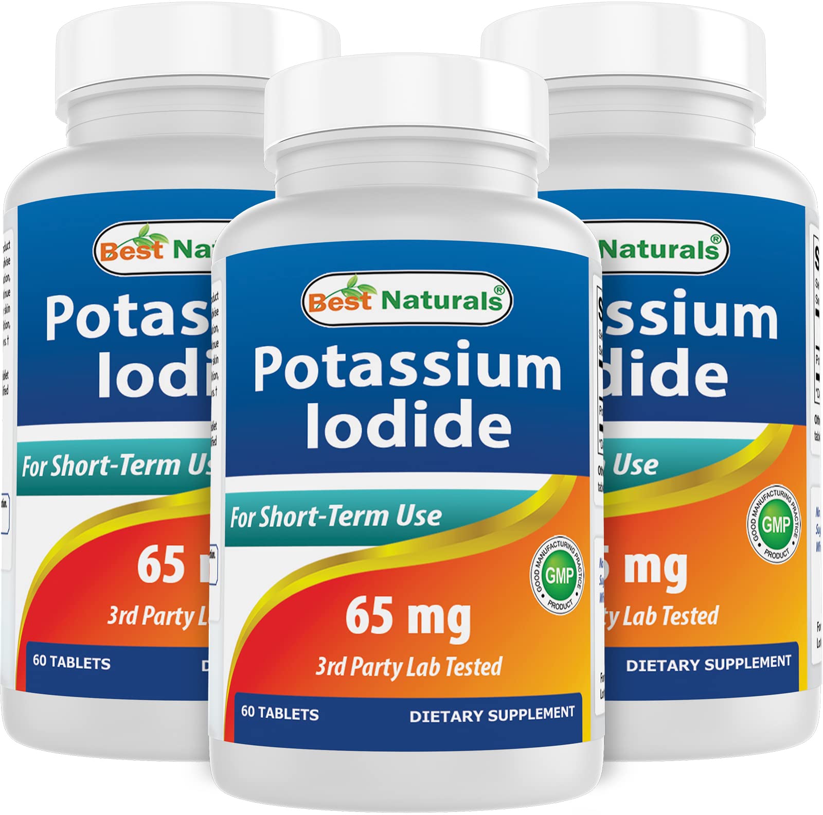 Best Naturals Potassium Iodide 65 mg bottle front label