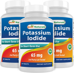 Best Naturals Potassium Iodide 65 mg bottle front label