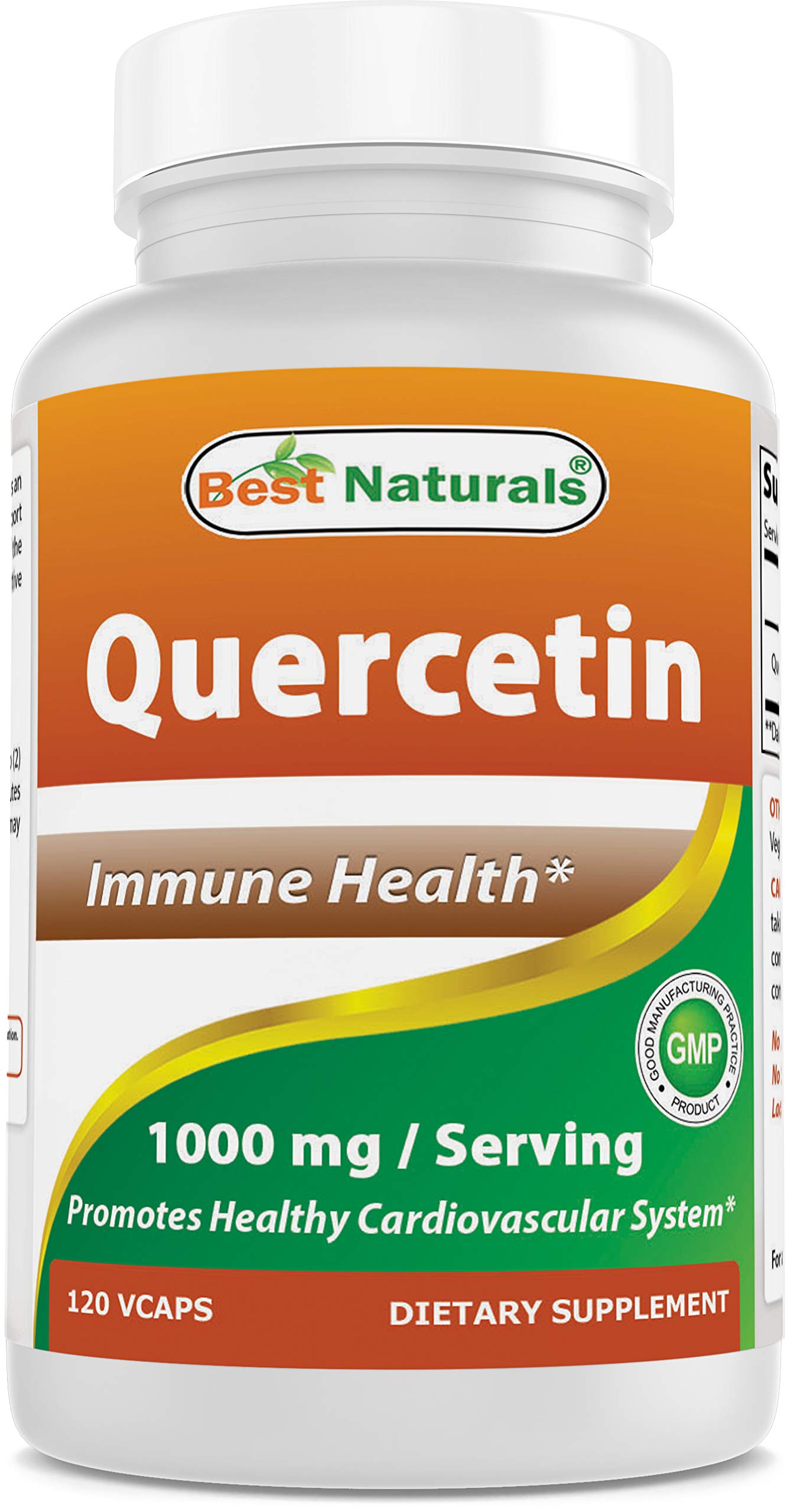 Front view of Best Naturals Quercetin 1000 mg bottle label
