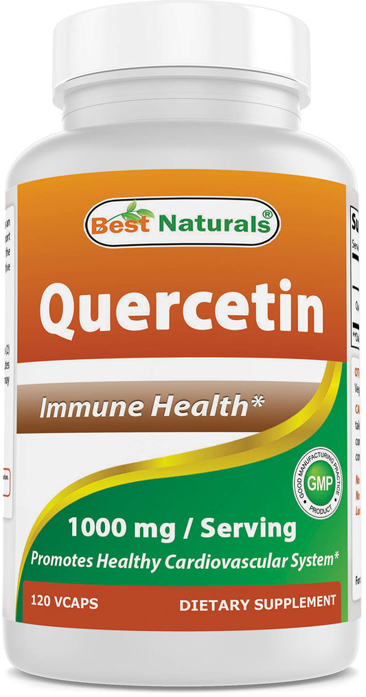 Front view of Best Naturals Quercetin 1000 mg bottle label