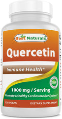 Front view of Best Naturals Quercetin 1000 mg bottle label