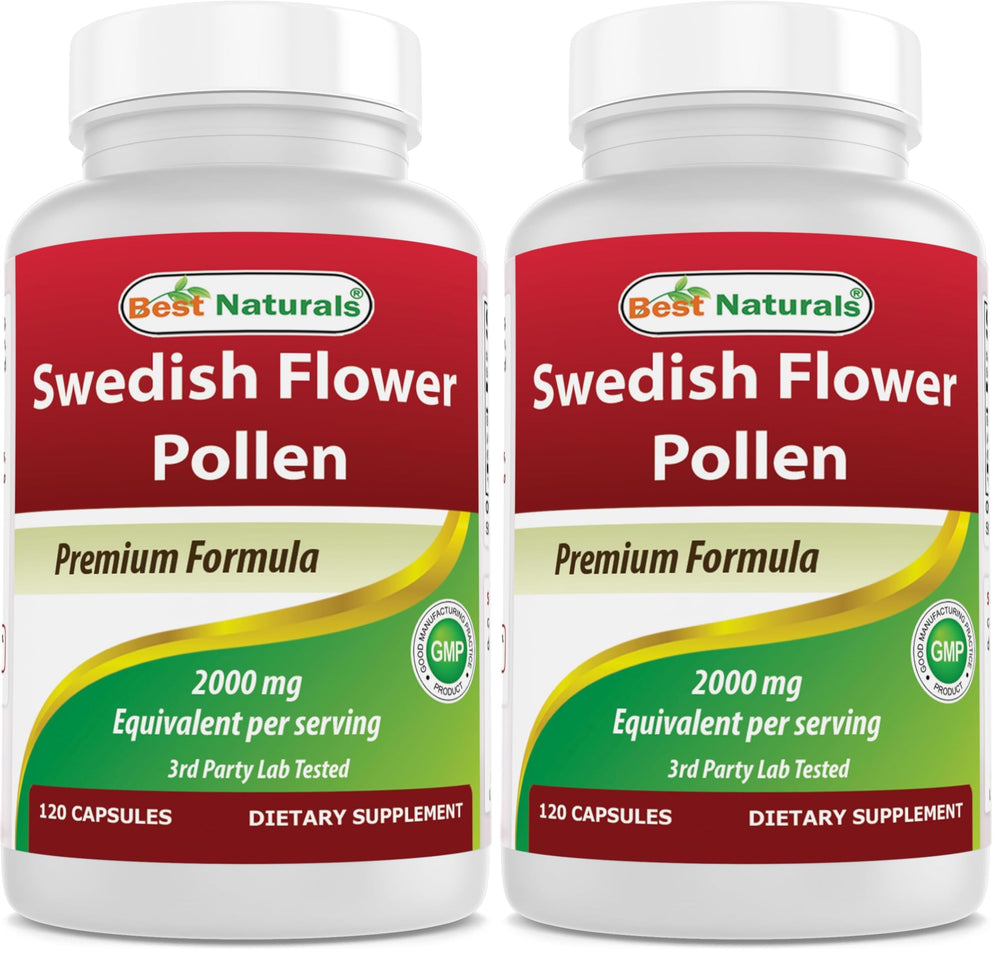 Front view of Best Naturals Swedish Flower Pollen 4:1 Extract bottle - Pack of 2