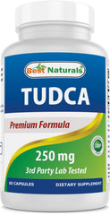 Best Naturals Tudca 250mg bottle and label on white