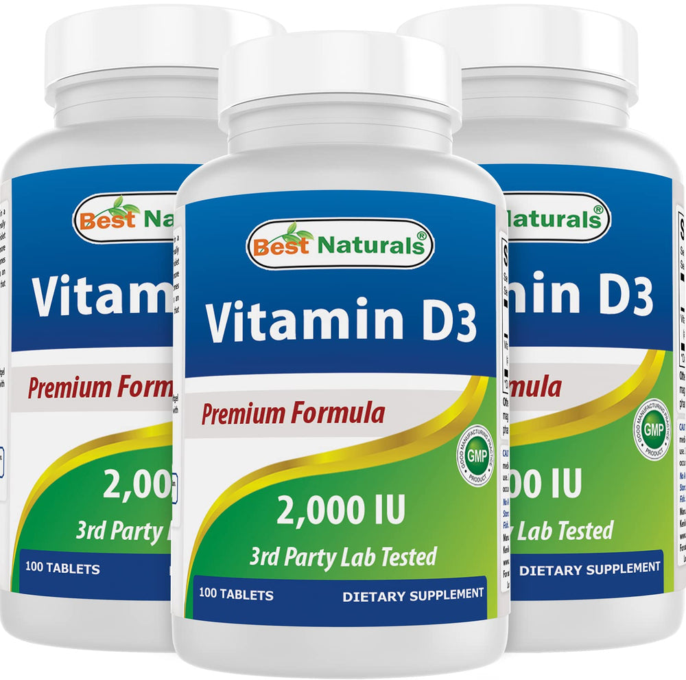 Best Naturals Vitamin D3 2000 IU bottle label