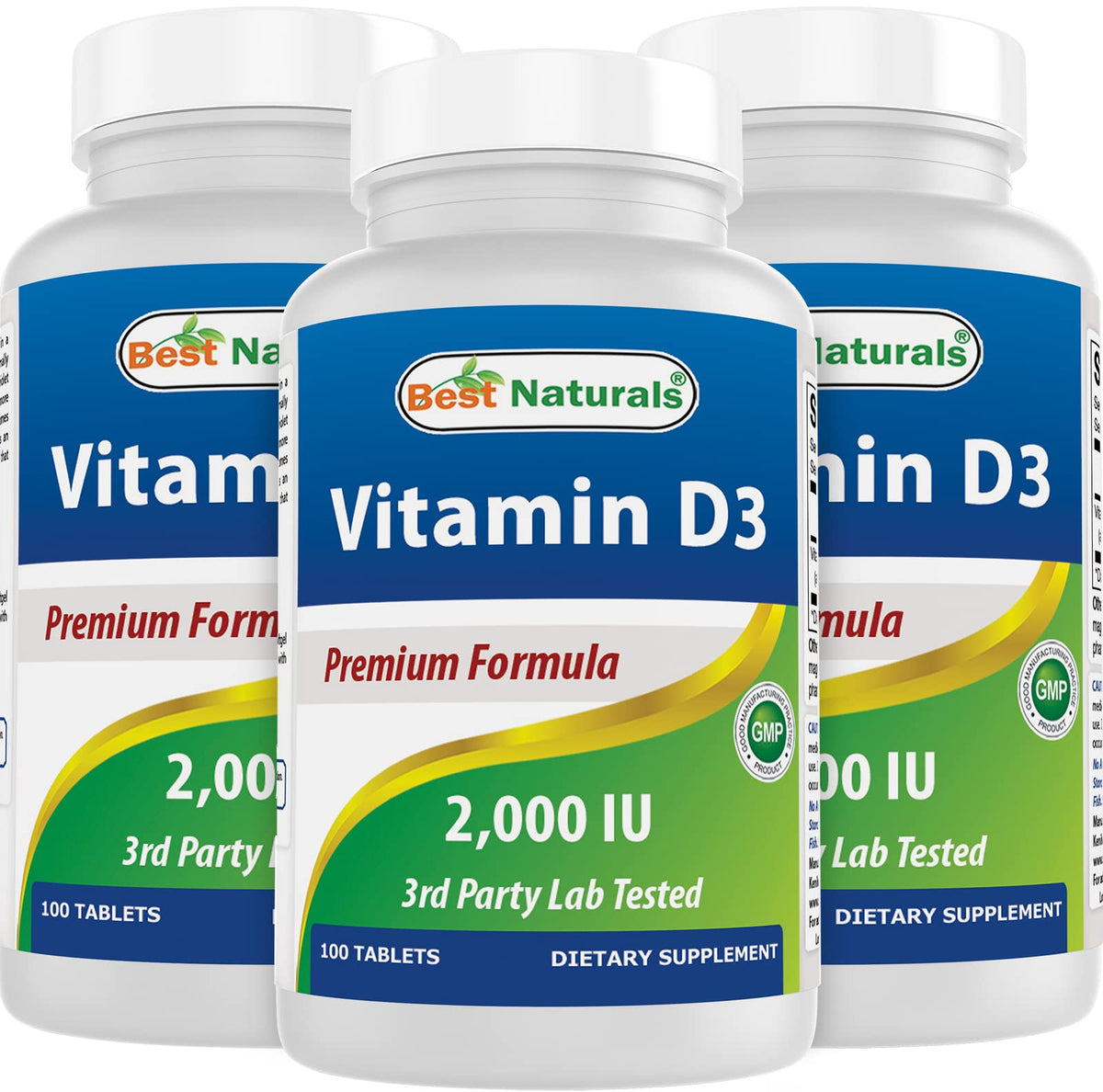 Best Naturals Vitamin D3 2000 IU bottle label