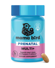 Best Nest Wellness Mama Bird bottle on countertop supporting daily prenatal nutrition