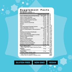 Label showing iodine- and iron-free prenatal multivitamin