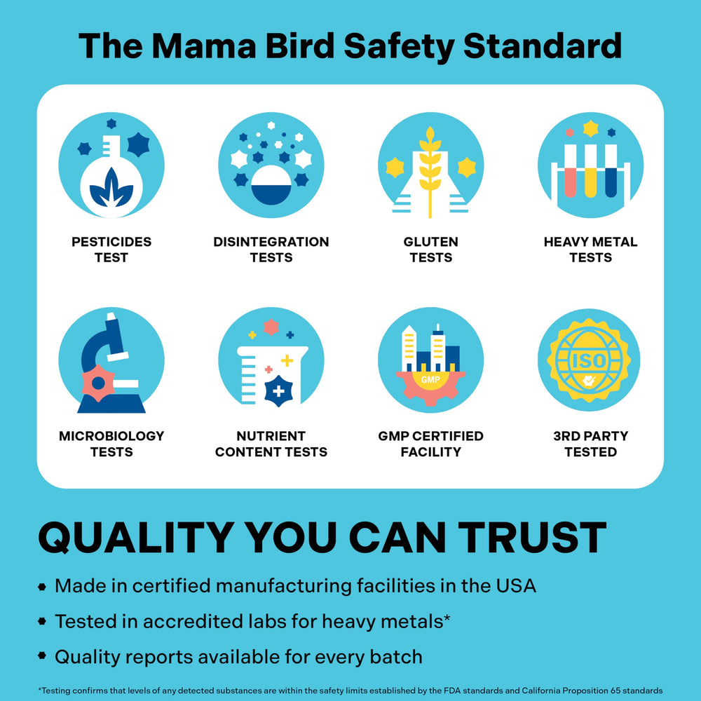 Best Nest Wellness Mama Bird vegan-certified and gluten-free capsule