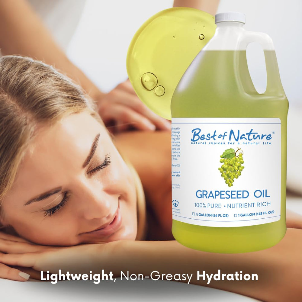 Close-up of grapeseed oil texture on skin