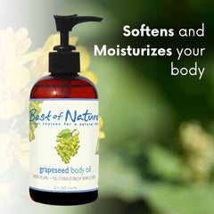 Grapeseed oil for skin and hair care