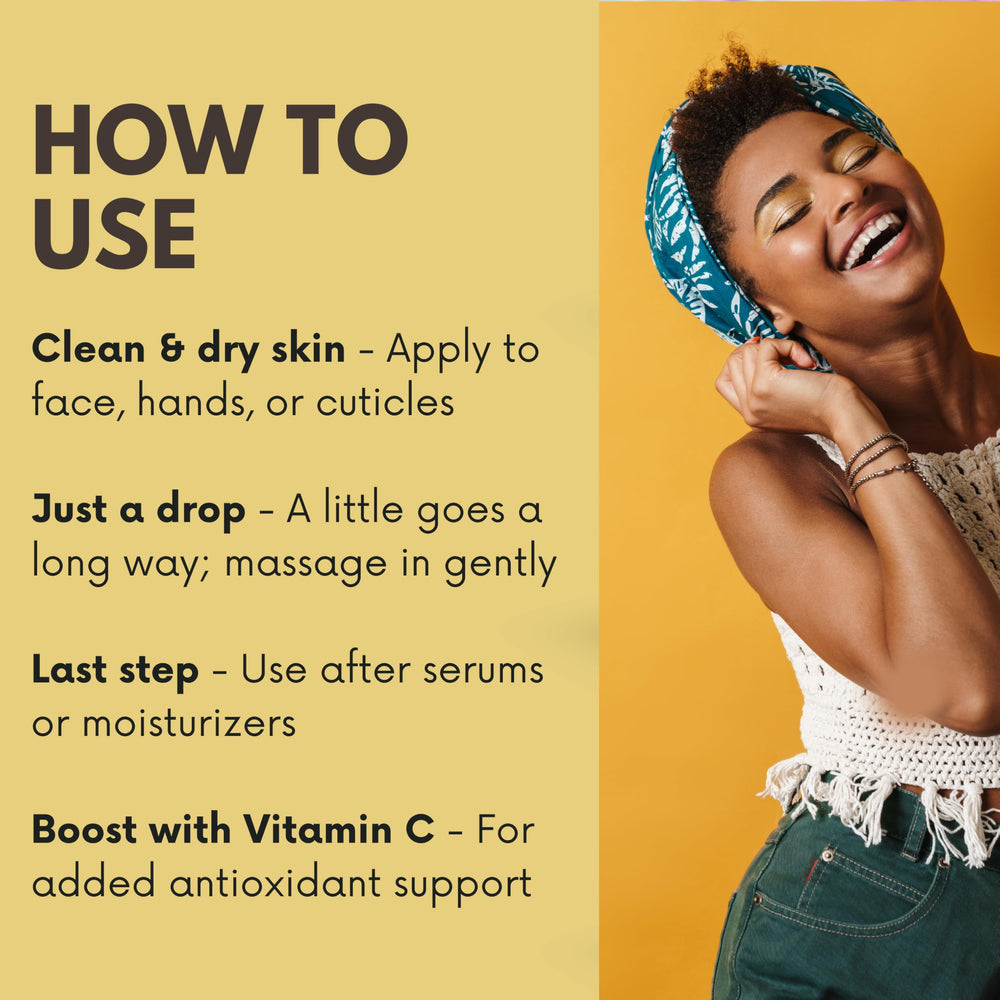 Hydration-focused image showing dry skin nourished by Vitamin E oil