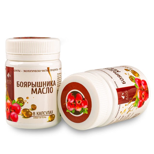 Bottle of Best Value Organic Siberian Hawthorn Oil - 200 capsules, 2 pack
