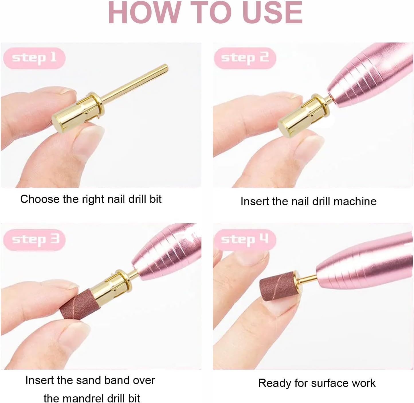 Bestgle nail drill mandrel enhances manicure versatility on various drill brands