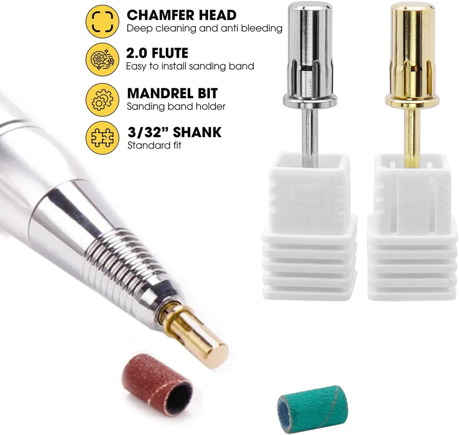 Bestgle sanding band compatible design supports multiple grits for polishing
