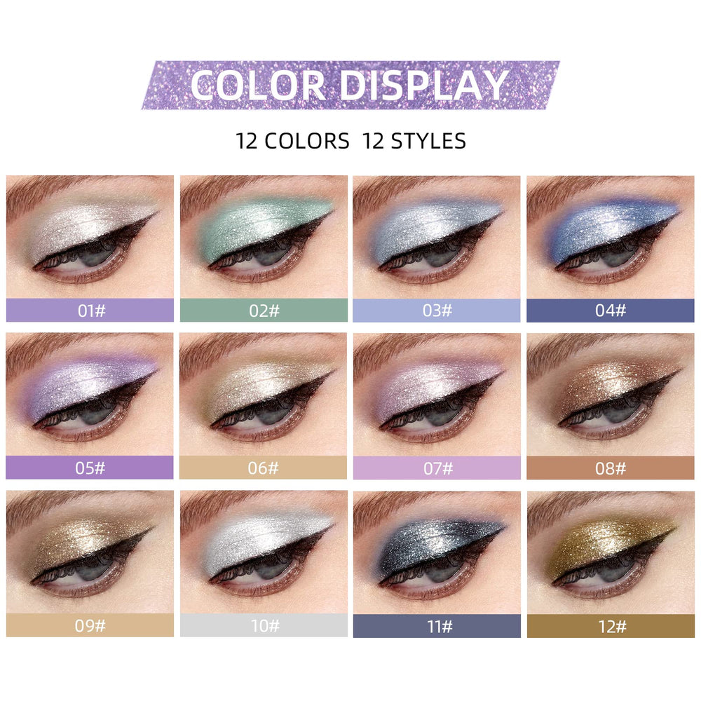 BestLand glitter liquid shadow swirls onto the eyelid for smooth, even shimmer.