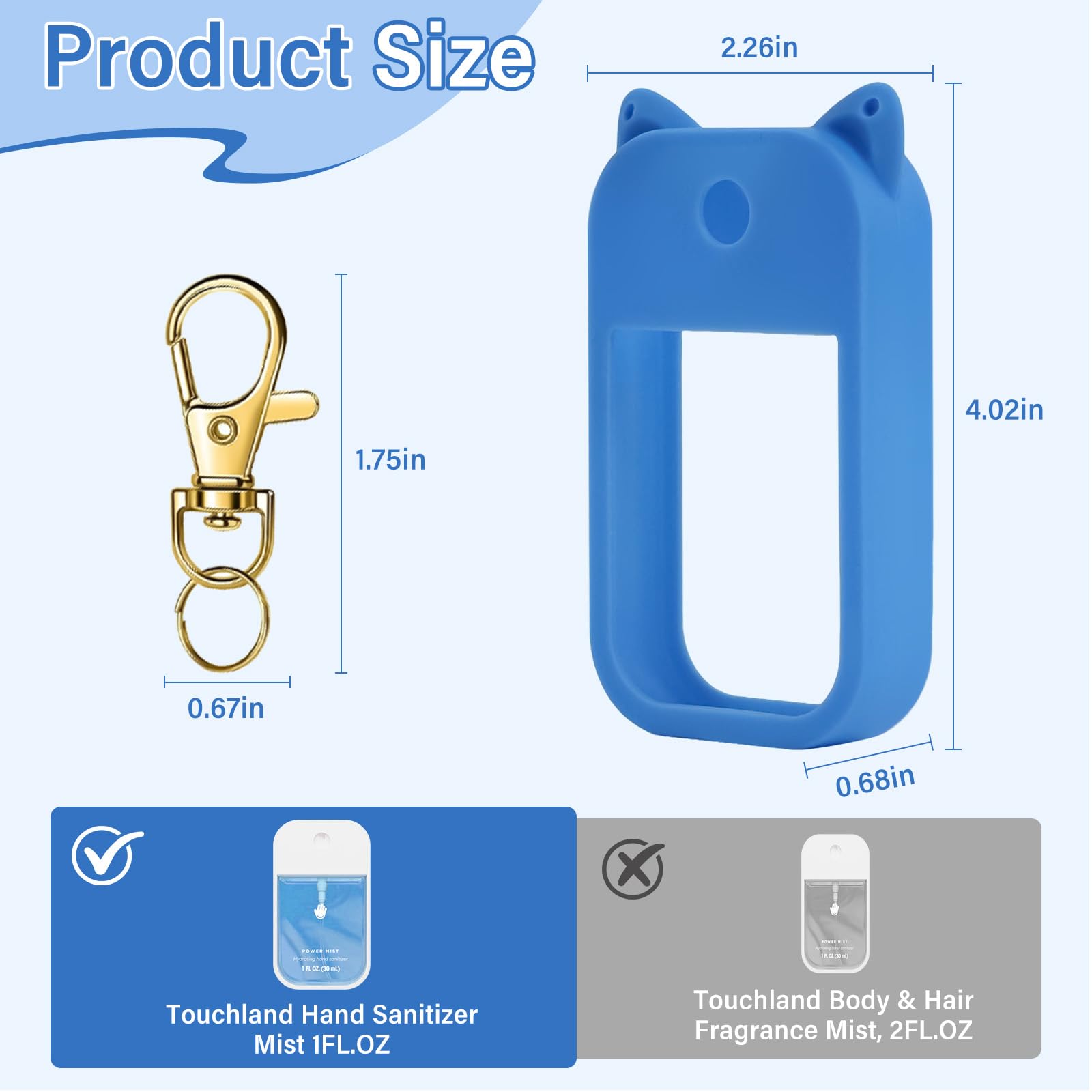 BestStone Touchland 30ml pet-ear case in pink; on-the-go style.