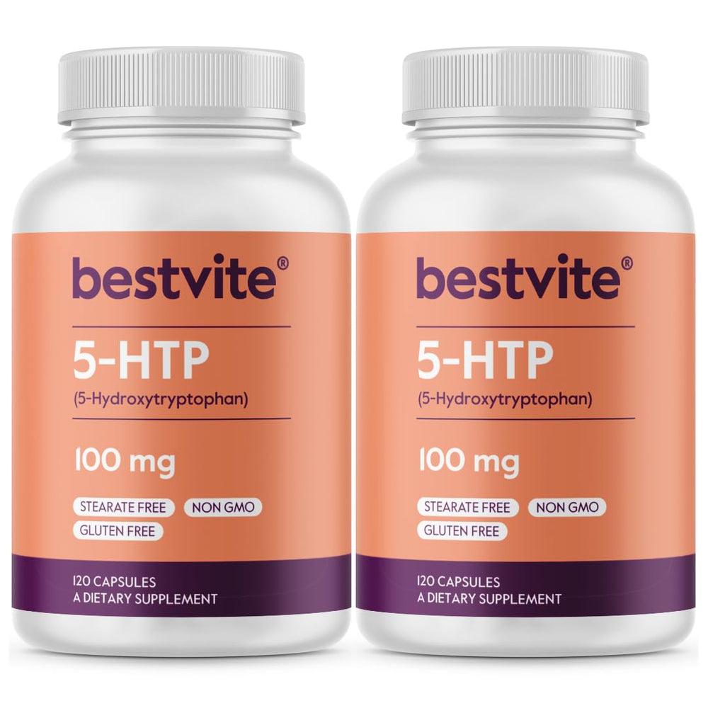 Main product image of BESTVITE 5-HTP 100mg 240 capsules bottle