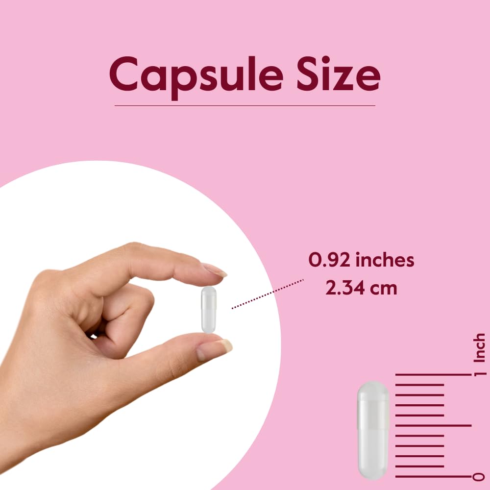Close-up of capsules showing 250 mg Choline and 250 mg Inositol per capsule