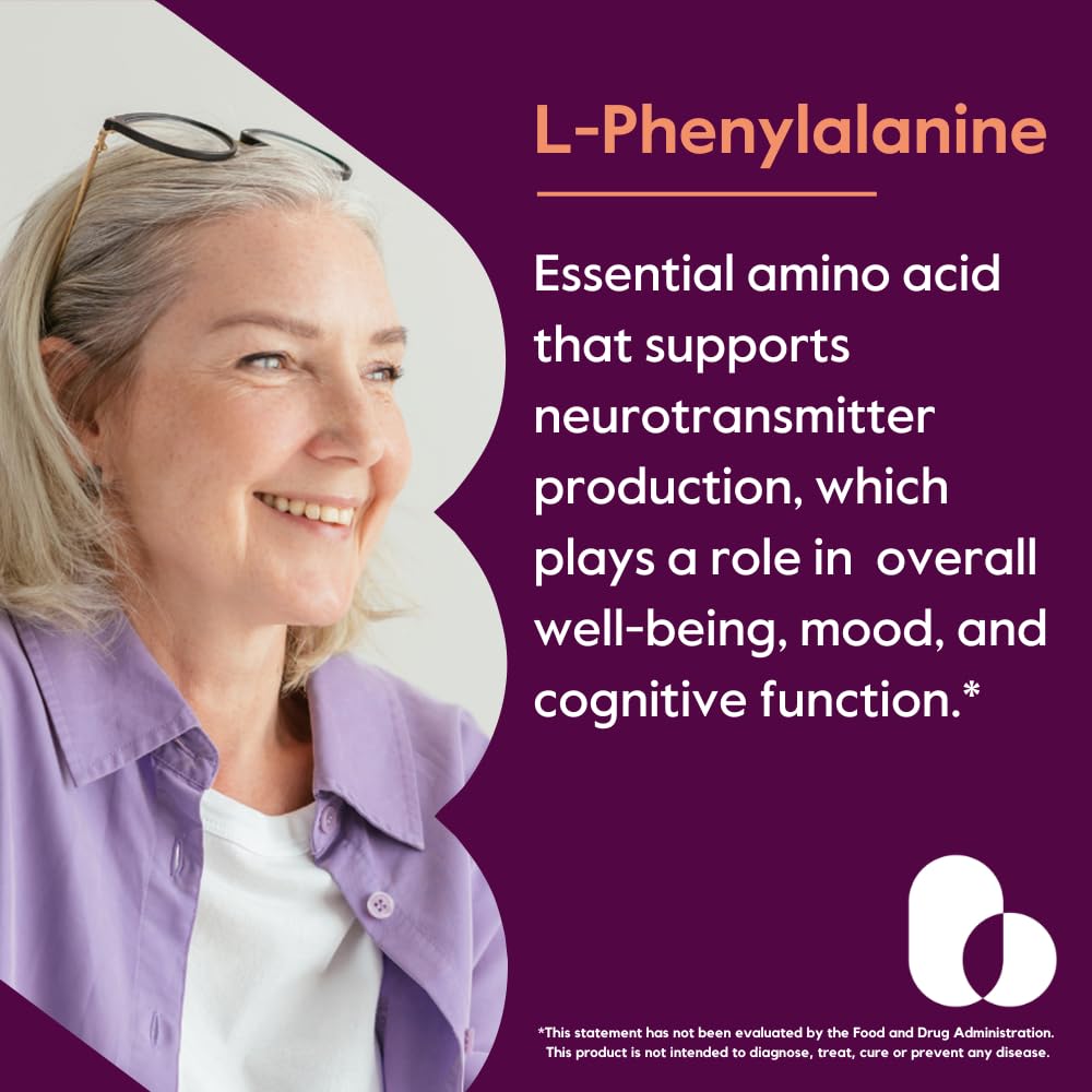 L-Phenylalanine 500mg capsules close-up