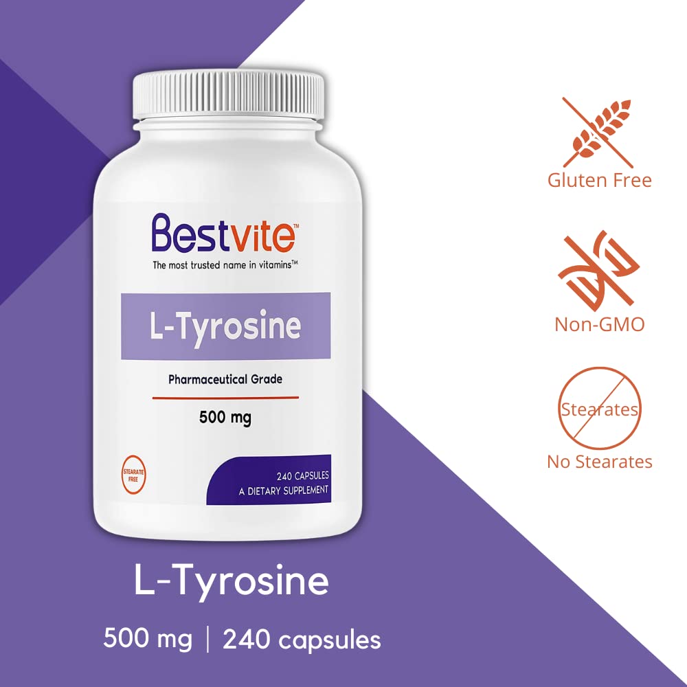 Bestvite L-Tyrosine 500mg label