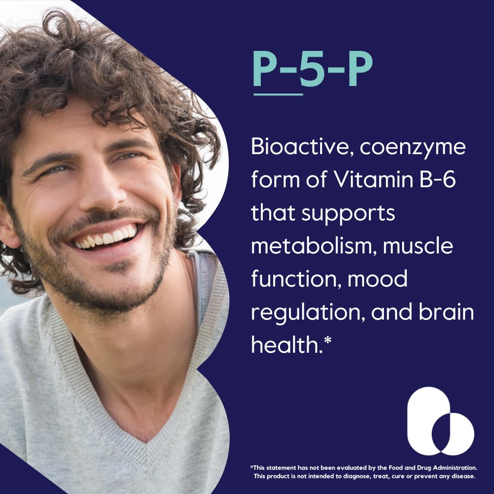 Close-up of Bestvite P-5-P bottle label highlighting P-5-P 100mg