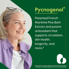 Bottle of BESTVITE Pycnogenol 50 mg capsules
