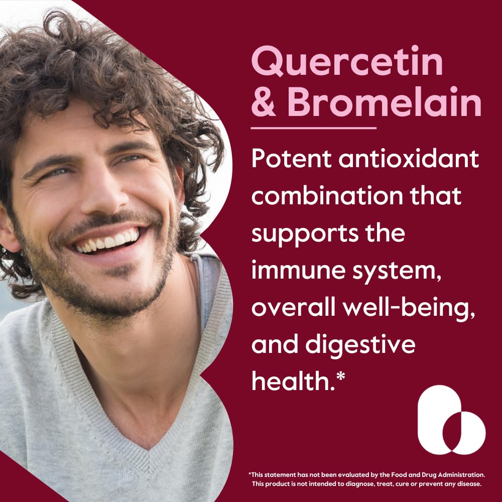 Product label showing Quercetin and Bromelain