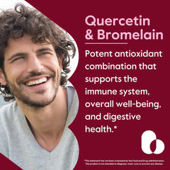 Product label showing Quercetin and Bromelain