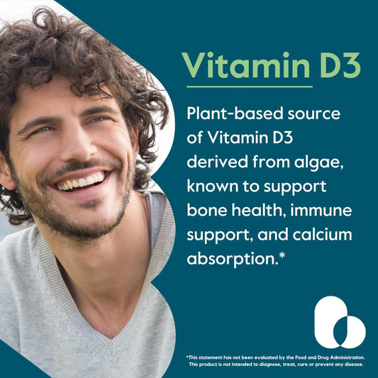 Plant-based algae-derived Vitamin D3 capsules