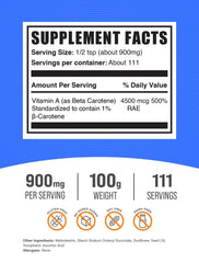 Beta Carotene powder with 900 mg per serving