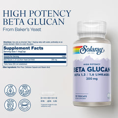 Beta Glucan fiber from baker's yeast for digestion support