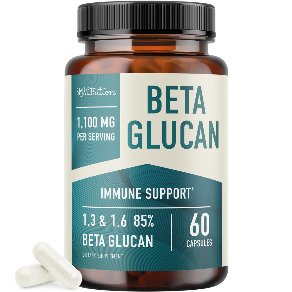 Beta Glucan 1100mg bottle with 60 capsules