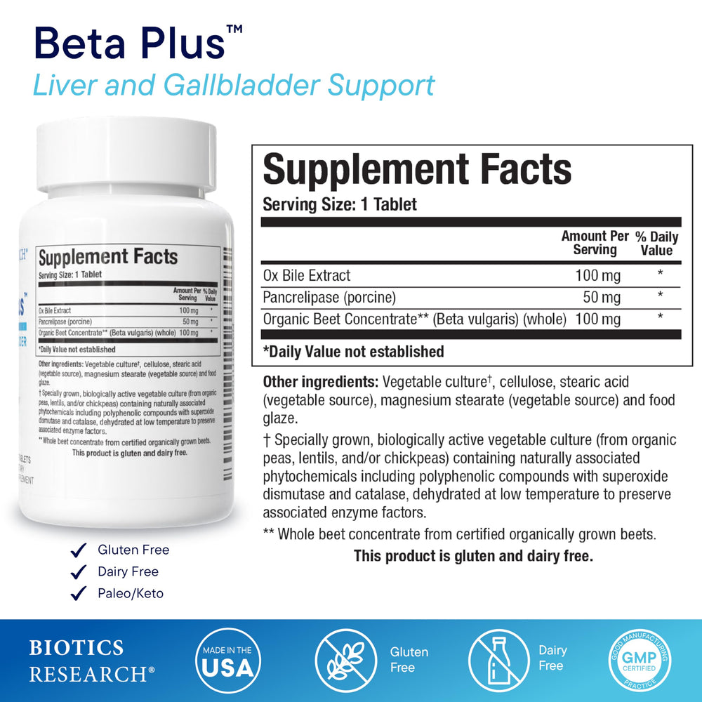 Close-up of Beta-Plus Ox Bile Salts with digestive enzymes ingredient