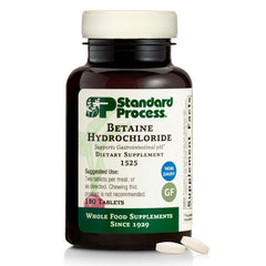 Betaine hydrochloride tablets and bottle packaging