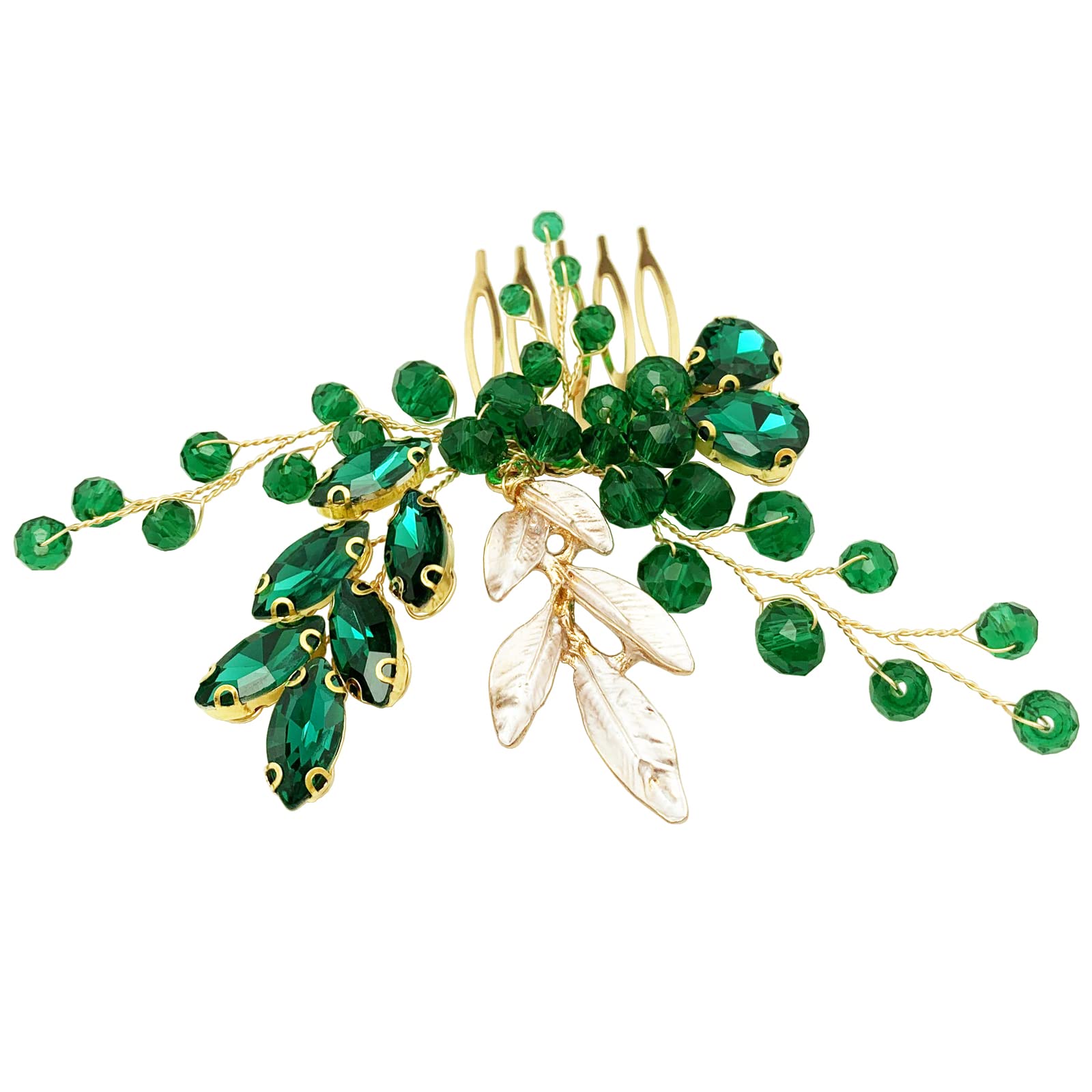 BETITETO 4-inch wedding hair comb secures side styles like twists or buns