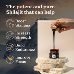 Close-up of pure Shilajit resin in a spoon