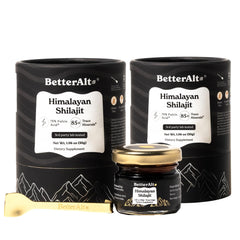 Better Alt Pure Himalayan Shilajit Resin bottle showing convenient energy support ritual