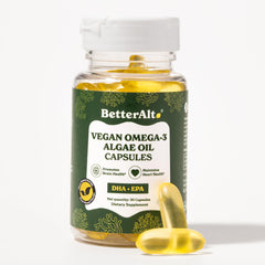 Bottle of Better Alt Vegan Omega-3 Softgel Capsules