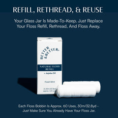 Two refill spools for easy daily flossing