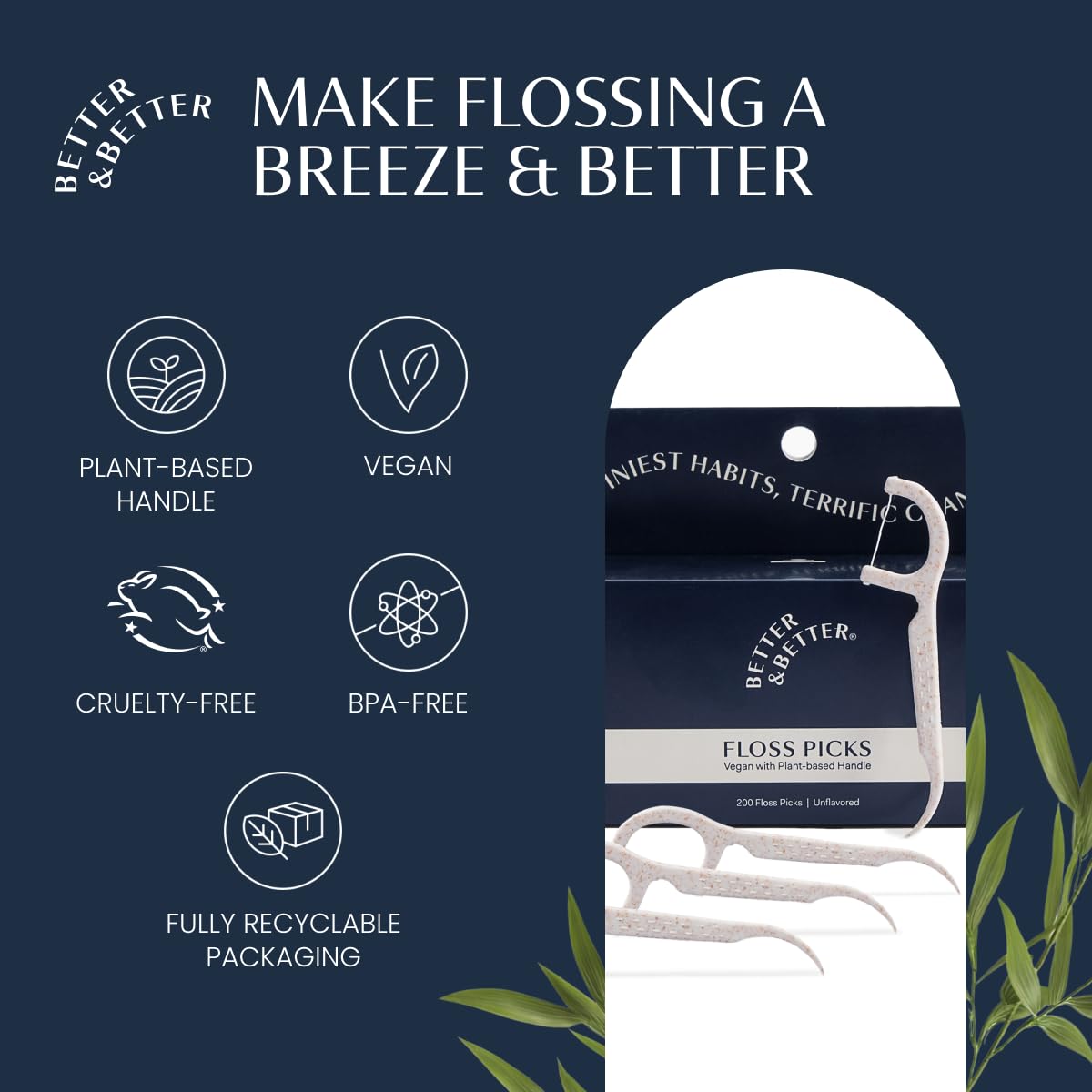 Packaging box of Better & Better floss picks